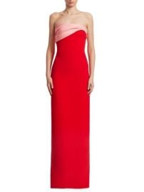 Oscar de la Renta Two-Tone Strapless Silk Gown at Saks Fifth Avenue